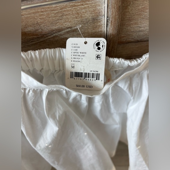 Free People Gaia Skirt In Optic White Size M NWT - Picture 6 of 6